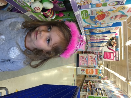 A princess and her pink crown